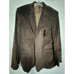 Monsieur Adolfo Sport Coat Men's‎ 48L Brown Corduroy Blazer Jacket Casual NWT